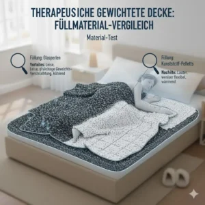 Die Glasperlen-Füllung im Detail, geprüft in unserem therapeutische gewichtete decke test.