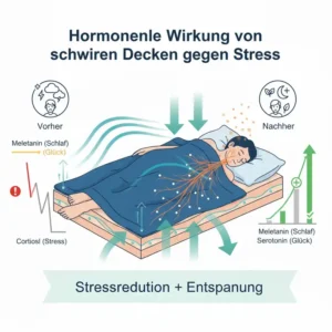 „Infografik zur hormonellen Wirkung beim schwere decke gegen stress test.“