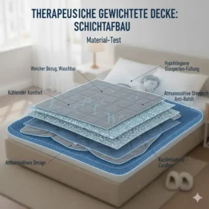 Der Schichtaufbau und die Atmungsaktivität im Fokus beim therapeutische gewichtete decke test.