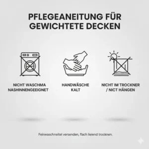 Symbole und Tipps für die richtige Pflege und Reinigung im gewichtete decke glasperlen test.