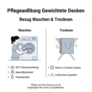 Pflege und Reinigung des abnehmbaren Bezugs einer gewichtete decke vergleich 2026.