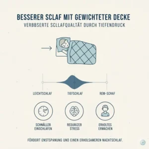 Diagram showing improved sleep cycles as observed in the gewichtete decke erwachsene test results.