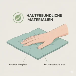 Hautfreundliche Materialien einer hypoallergene gewichtete Decke für Allergiker geeignet.