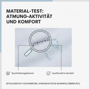 Illustration der atmungsaktiven Materialien einer gewichtete decke 7kg test Empfehlung.