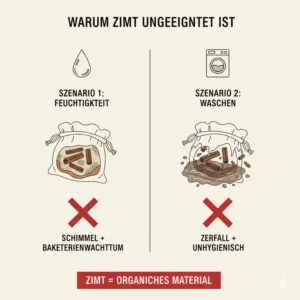 Darstellung von Feuchtigkeitsproblemen, die gegen den gewichtete decke zimtfüllung mythos sprechen.