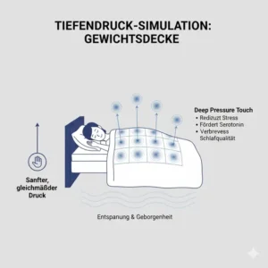 Illustration der Wirkung von Tiefendruck beim schwere decke 140x200 test.
