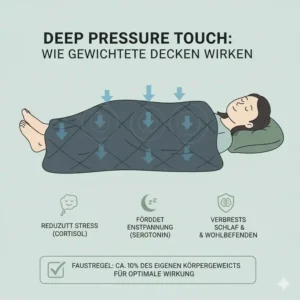 Erklärung der Deep Pressure Touch Wirkung im gewichtete decke baumwolle test.