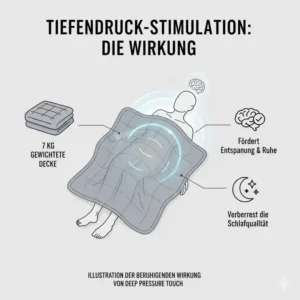 Darstellung der therapeutischen Wirkung im Rahmen vom gewichtete decke 7kg test.