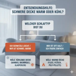Eine hilfreiche Checkliste zur Entscheidungshilfe: schwere decke warm oder kühl kaufen?