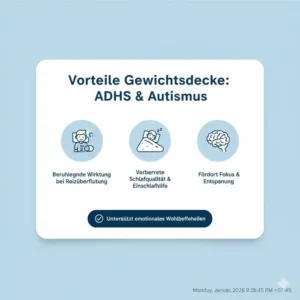 Die therapeutischen Vorteile einer gewichtete decke 6kg kinder bei ADHS und Autismus.