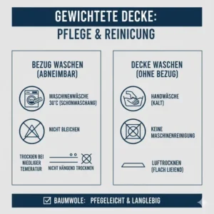 Anleitung zur richtigen Pflege und Wäsche laut gewichtete decke baumwolle test.