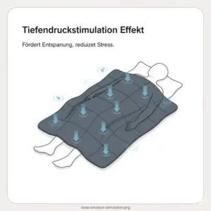 Erklärung der Tiefendruckstimulation passend zur gewichtete Decke Körpergewicht Tabelle.