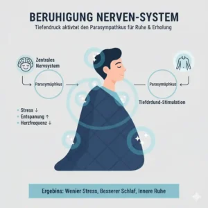 Wie man das Nervensystem beruhigt mit einer gewichtete decke gegen schlaflosigkeit.