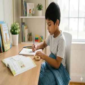 Unterstützung der Konzentration beim Lernen durch eine gewichtete decke autism kinder.