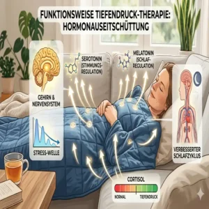 Die biologische Wirkung der schwerdecke tiefendruck therapie auf Serotonin und Melatonin.