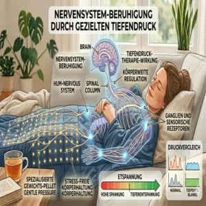 Wie das Nervensystem durch die Anwendung einer schwerdecke tiefendruck therapie beruhigt wird.