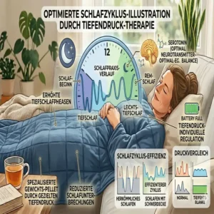 Verbesserung der Schlafphasen durch die regelmäßige schwerdecke tiefendruck therapie.