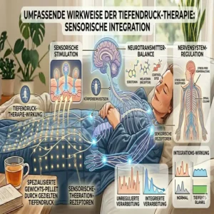 Unterstützung der sensorischen Integration durch eine schwerdecke tiefendruck therapie.