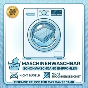 Symbolbild zur einfachen Reinigung und Pflege beim gewichtete decke sommer test.