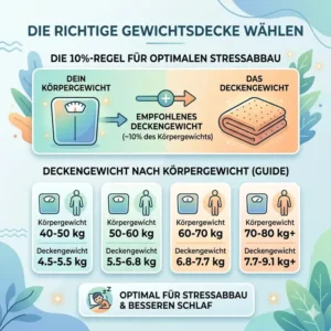 Anleitung zur Auswahl des richtigen Körpergewichts für eine schwere decke stressabbau.