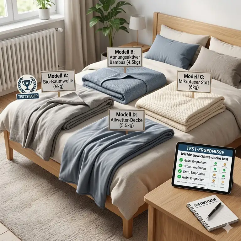Leichte gewichtete Decke Test 2026: Die 5 besten Modelle für ruhigen Schlaf