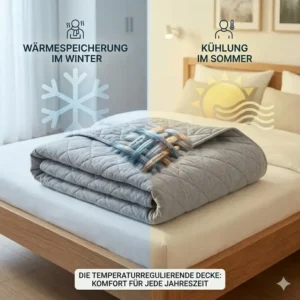 Temperaturregulierende decke für sommer und winter