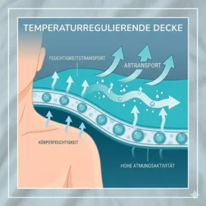 Feuchtigkeitstransport der temperaturregulierende decke