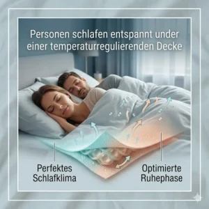 Personen schlafen unter der temperaturregulierende decke