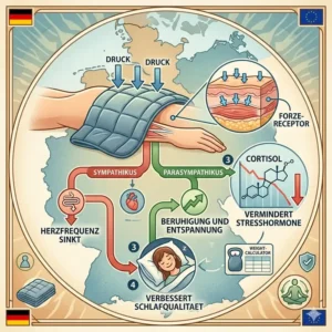 Infographic of deep pressure stimulation using a gewichtete decke bluthochdruck