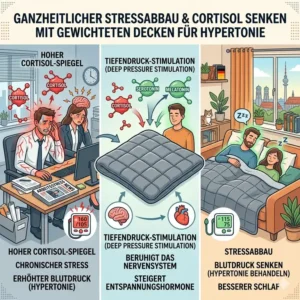 Reduction of cortisol levels using a gewichtete decke bluthochdruck