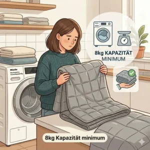 Kapazität der Waschmaschine beachten, wenn Sie wie oft gewichtete Decke waschen.