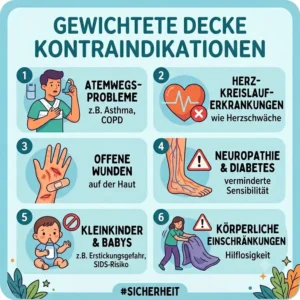 Kleinkinder als wichtige gewichtete decke kontraindikationen im Überblick.