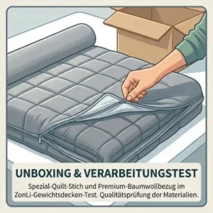Testing ZonLi weighted blanket reinforced stitching and cotton fabric layers