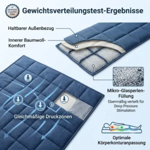 Temperature regulation chart used in our gravity blanket test 2026 for breathable materials.