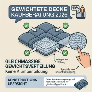 Kassettendenkonstruktion einer Gewichtsdecke für stabile Gewichtsverteilung