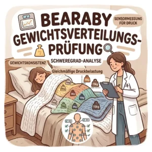 "Demonstration of even weight distribution and overall feel in this bearaby weighted blanket test."
