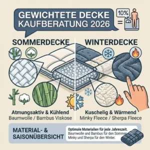 Atmungsaktiver Baumwollbezug und warmer Fleecebezug für gewichtete Decken