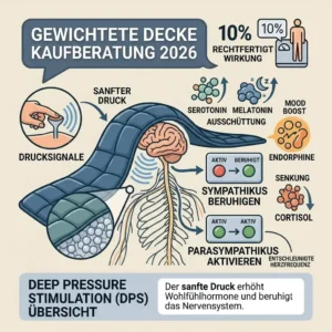 Illustration zur Wirkung von Deep Pressure Stimulation auf das Nervensystem