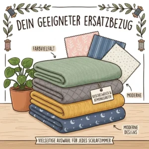 Illustration displaying a variety of colors and designs for a gewichtete decke ersatzbezug.
