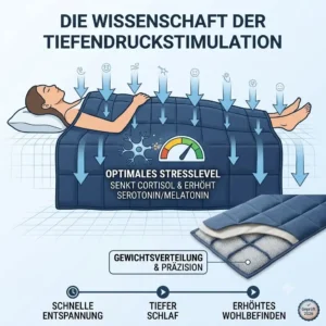 Deep touch pressure benefits diagram from the gravity blanket test 2026 analysis.
