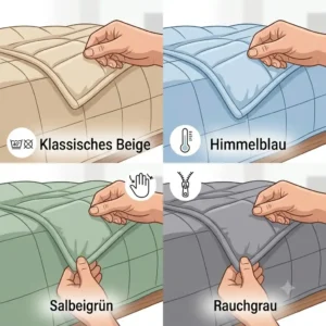 Produkt-Illustration verschiedener moderner Farben für den Thermo bezug gewichtete decke